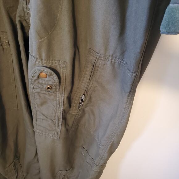 Flight Suit 42R Military Green Coveralls Overalls Mens Fly CWU-27P Type L Class1 - Picture 6 of 13